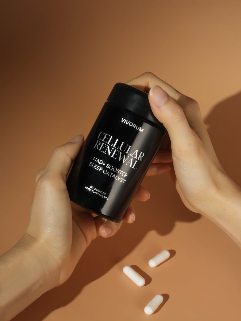 VIVORUM Cellular Renewal held in two hands